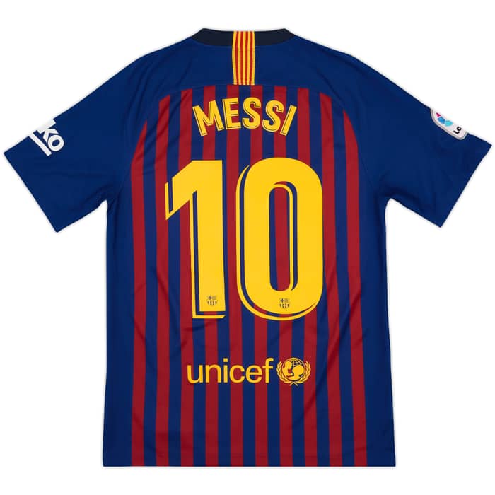 2018-19 Barcelona Home Shirt Messi #10 - 9/10 - (S)