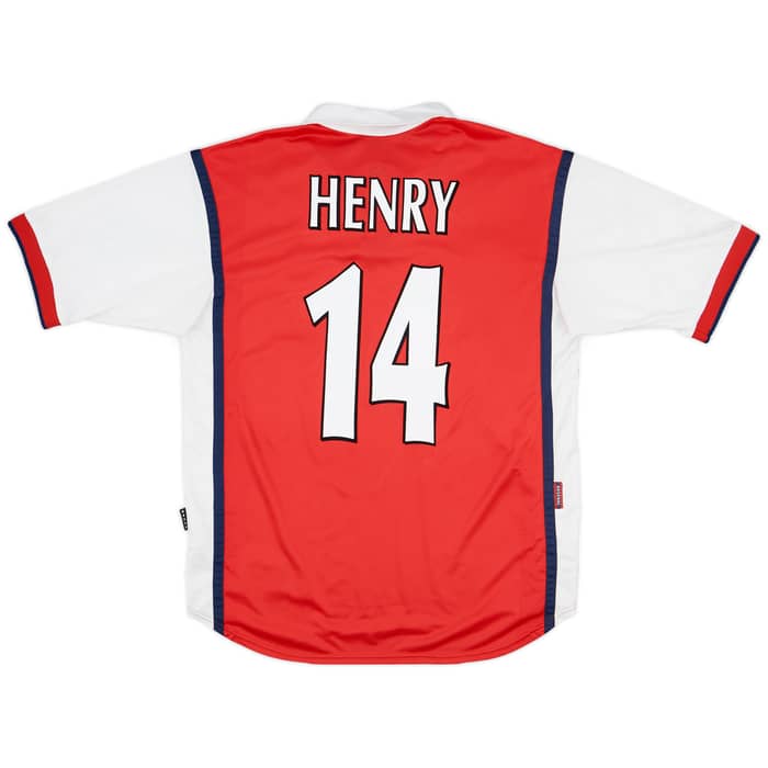1999-00 Arsenal Home Shirt Henry #14 - 6/10 - (L)