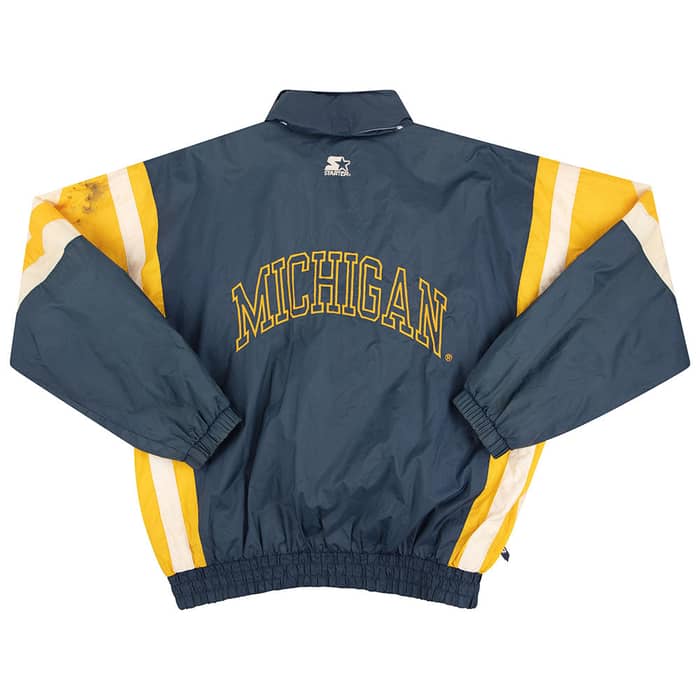 1990s Michigan Wolverines Starter Rain Jacket XL