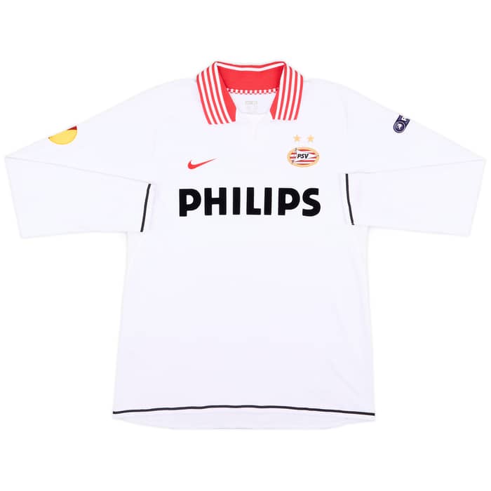 2007-08 PSV Match Issue UEFA Cup Away L/S Shirt Kromkamp #2