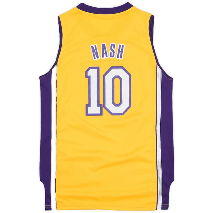 2012-14 LA Lakers Nash #10 adidas Swingman Home Jersey - 7/10 - (M.Boys)
