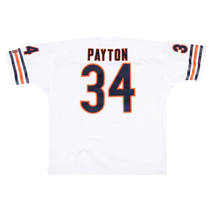 1985 Chicago Bears Payton #34 Authentic Throwback Jersey (Away) 3XL