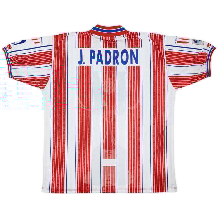 1995-96 Atletico Madrid Copa Del Rey Final Home Shirt 'J.Padron' - 5/10 - (XL)