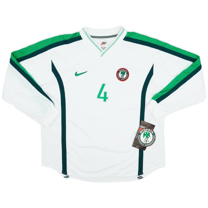 1998 Nigeria Player Issue Away L/S Shirt #4 (XL)
