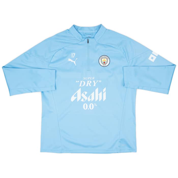 2023-24 Manchester City Player Issue 1/4 Zip Rain Top #17 (De Bruyne) - As New - (L)