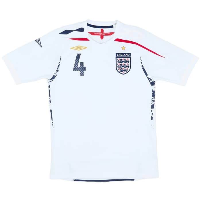 2007-09 England Home Shirt Gerrard #4 - 5/10 - (S)