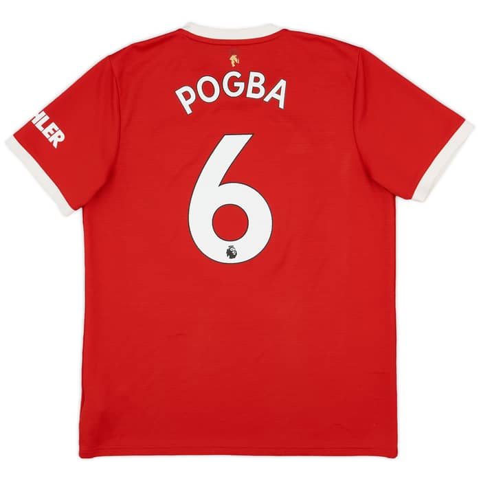 2021-22 Manchester United Home Shirt Pogba #6 - 6/10 - (L)