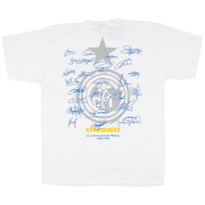1998 Inter Milan Umbro Graphic 'Signed' Fan Tee (XL)