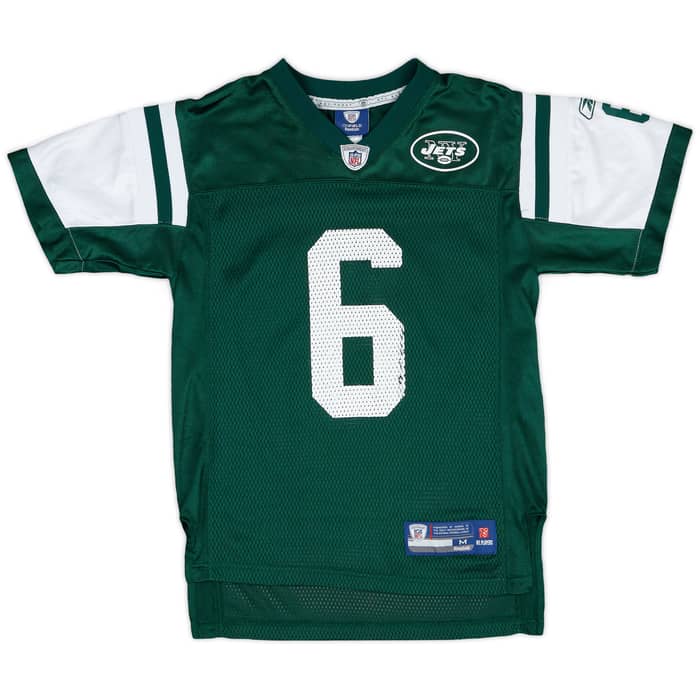 2009-11 New York Jets Sanchez #6 Reebok On Field Home Jersey - 7/10 - (M.Boys)