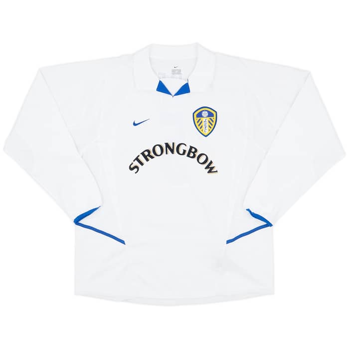 2002-03 Leeds United Home L/S Shirt Radebe #5 - 9/10 - (XL)