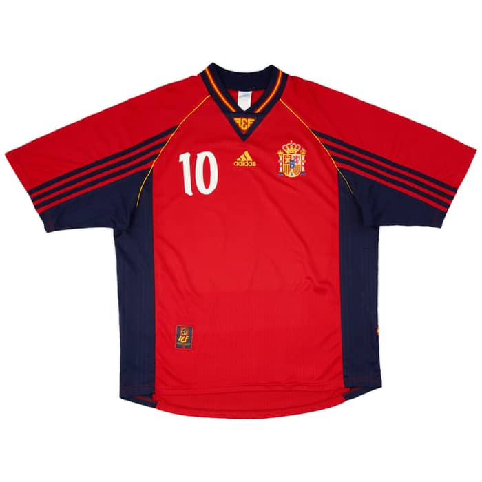 1998-99 Spain Home Shirt Raul #10 - 6/10 - (XL)