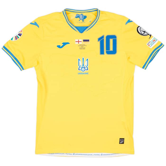 2023 Ukraine Match Issue Home Shirt Konoplyanka #10 (v England)