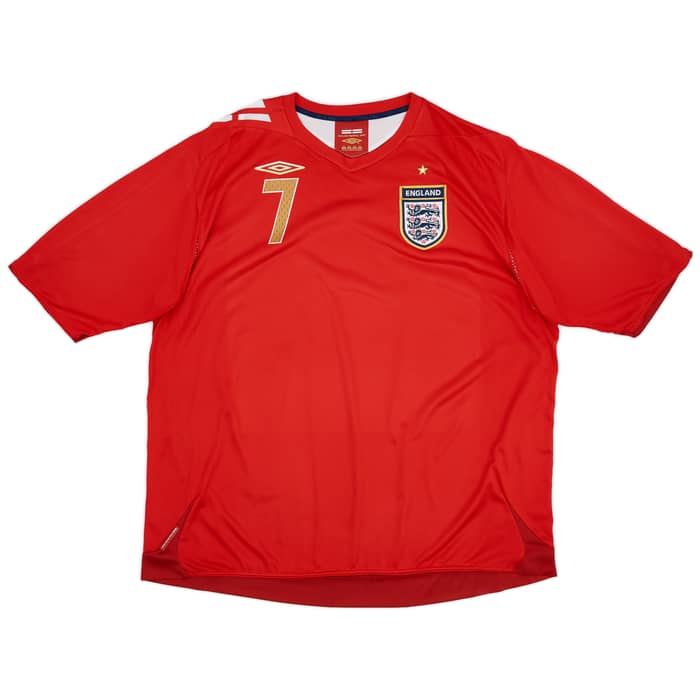 2006-08 England Away Shirt Beckham #7 - 8/10 - (3XL)