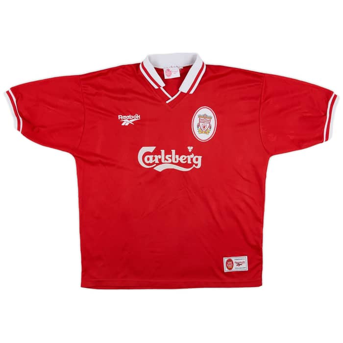 1996-98 Liverpool Home Shirt Fowler #9 - 7/10 - (XL)
