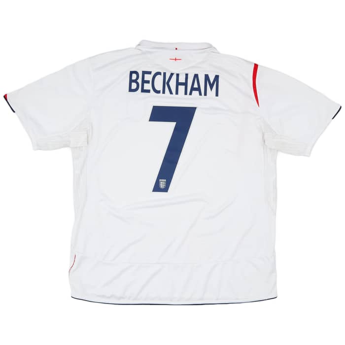 2005-07 England Home Shirt Beckham #7 - 7/10 - (XXL)