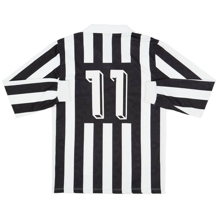 1991-92 Juventus Home L/S Shirt #11 - 8/10 - (L)
