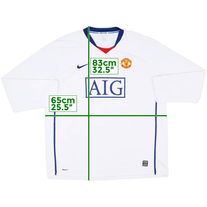 2008-10 Manchester United Away L/S Shirt Rooney #10 - 10/10 - (XXL)