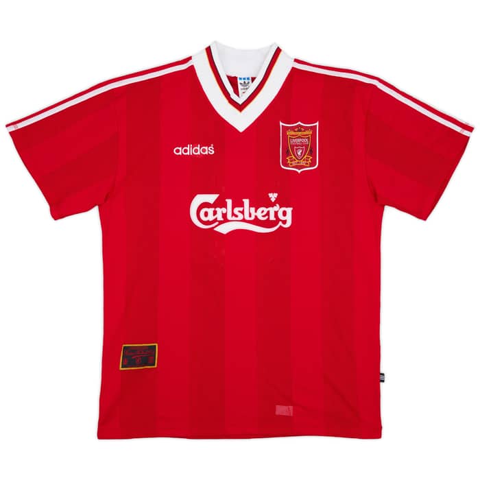 1995-96 Liverpool Home Shirt Rush #9 - 9/10 - (XL)