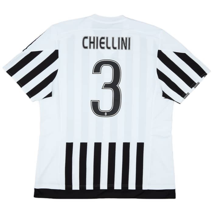 2015-16 Juventus Authentic Home Shirt Chiellini #3 - 7/10 - (XXL)