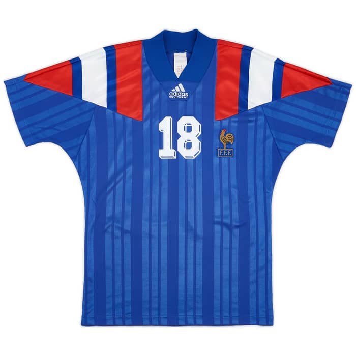 1992-94 France Home Shirt Cantona #18 - 8/10 - (S)