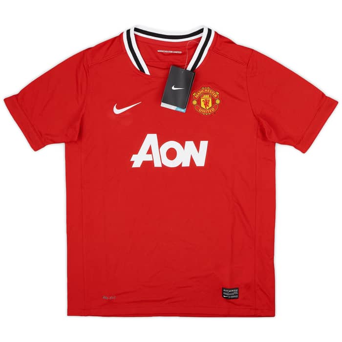 2011-12 Manchester United Home Shirt (L.Boys)