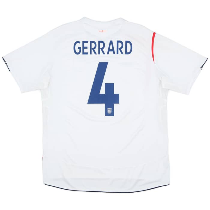 2005-07 England Home Shirt Gerrard #4 - 7/10 - (L)