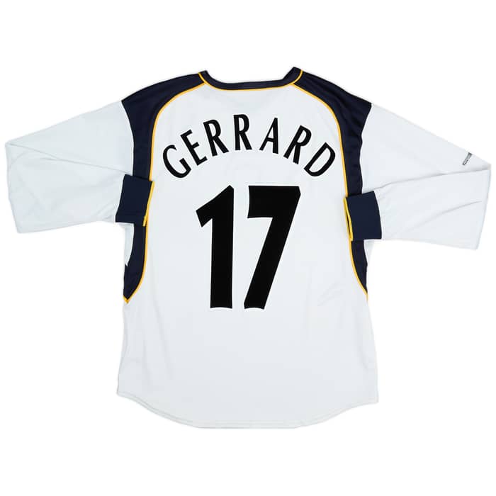 2001-03 Liverpool Away L/S Shirt Gerrard #17 - 6/10 - (M)