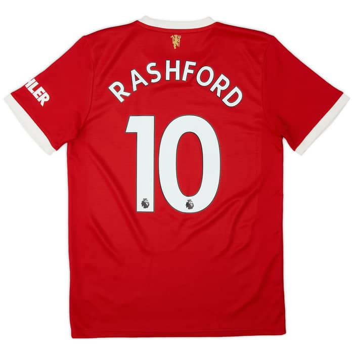 2021-22 Manchester United Home Shirt Rashford #10 - 9/10 - (M)