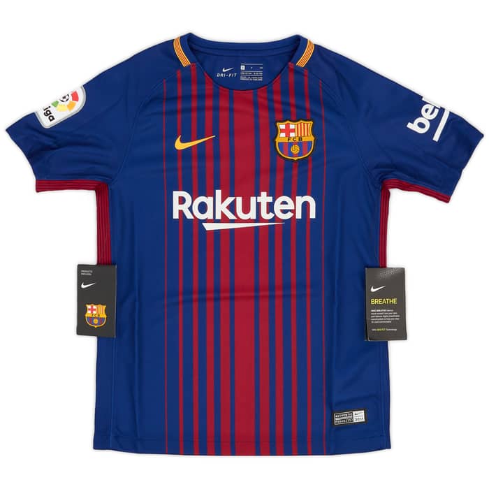 2017-18 Barcelona Home Shirt (S.Boys)