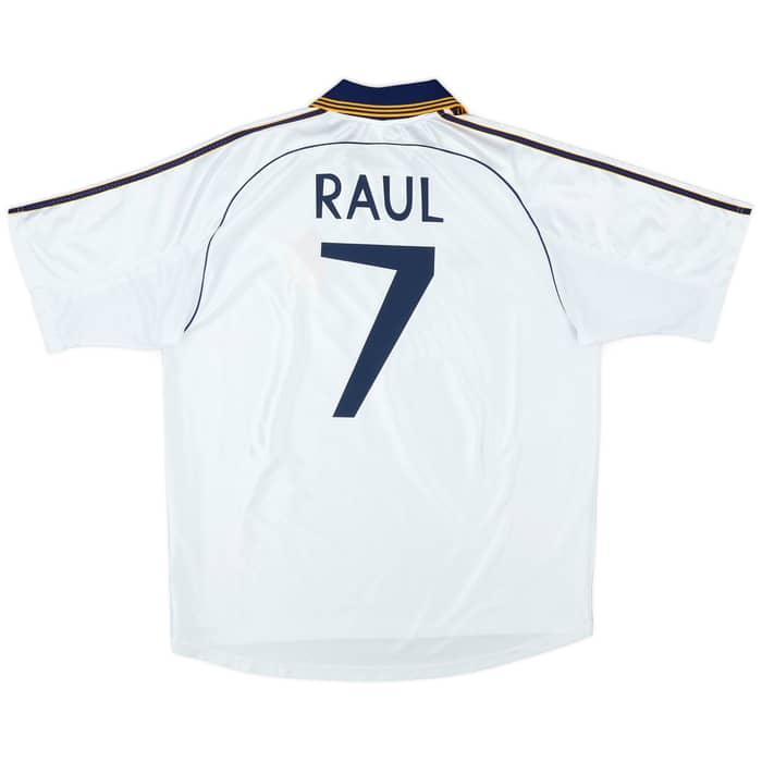 1998-00 Real Madrid Home Shirt Raul #7 - 8/10 - (XL)