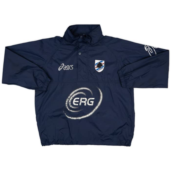 2002-03 Sampdoria Asics 1/4 Zip Rain Jacket - 5/10 - (L)