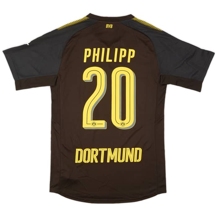 2017-18 Borussia Dortmund Away Authentic Shirt Philipp #20 - 10/10 - (M)