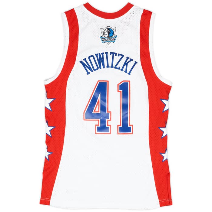 2004 NBA All-Star Game Team West Nowitzki #41 Mitchell & Ness Hardwood Classics Swingman Jersey - 7/10 - (S)
