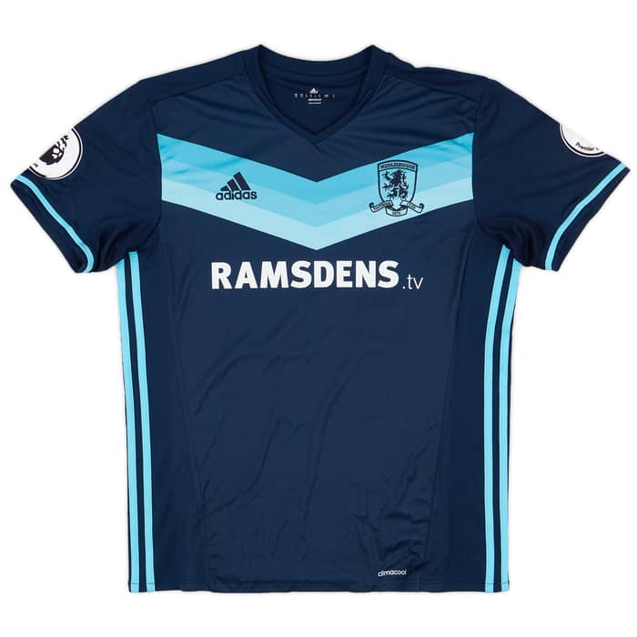 2016-17 Middlesbrough Match Issue Away Shirt Downing #19