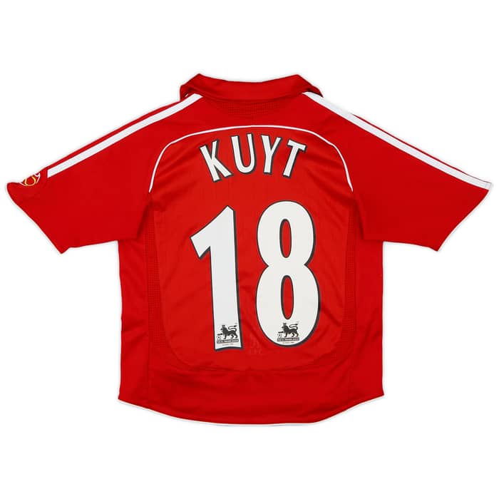 2006-08 Liverpool Home Shirt Kuyt #18 - 9/10 - (6-7 Years)