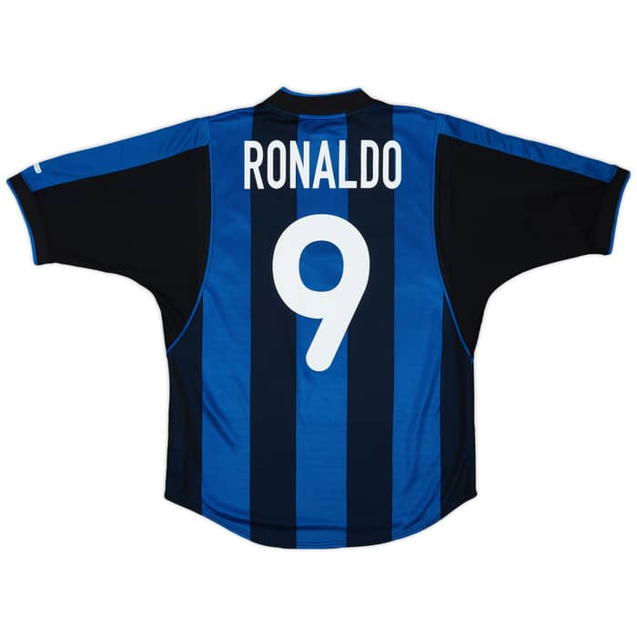 1999-00 Inter Milan Home Shirt Ronaldo #9 - 9/10 - (S)