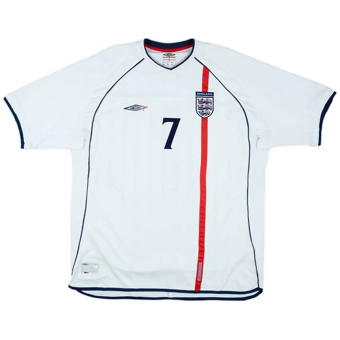 2001-03 England Home Shirt Beckham #7 - 5/10 - (XXL)