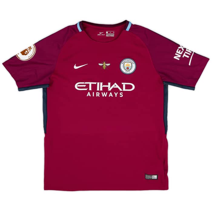 2017-18 Manchester City Away Shirt Champions #18 - 8/10 - (XL.Boys)