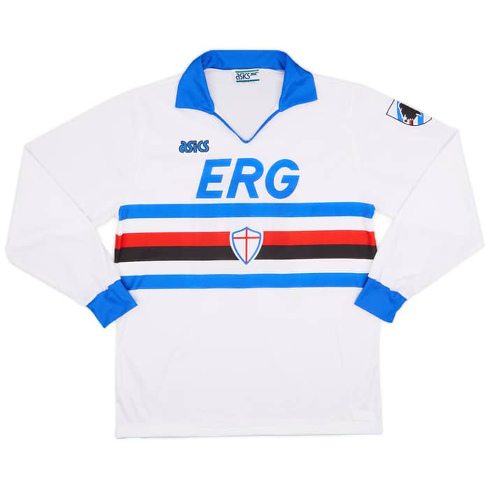 1991-92 Sampdoria Away L/S Shirt #10 - 8/10 - (XL)