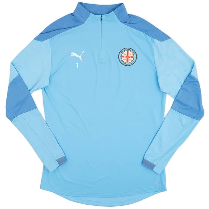 2021-22 Melbourne City Player Issue 1/4 Zip Training Top # - 3/10 - (L)