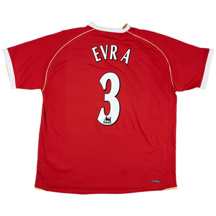 2006-07 Manchester United Home Shirt Evra #3 - 6/10 - (XXL)