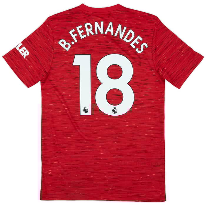 2020-21 Manchester United Home Shirt B.Fernandes #18 - 9/10 - (S)