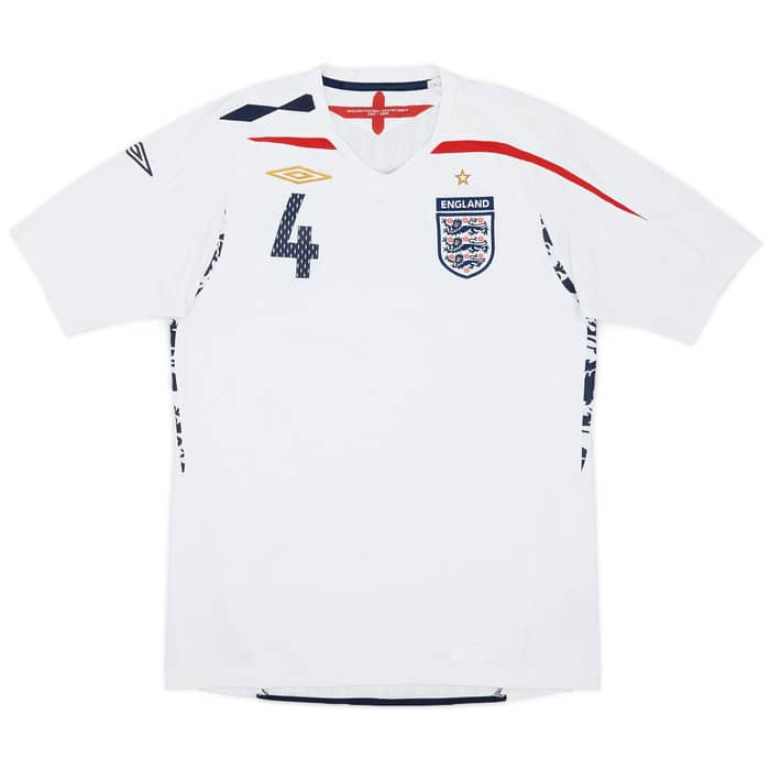 2007-09 England Home Shirt #4 - 7/10 - (M)