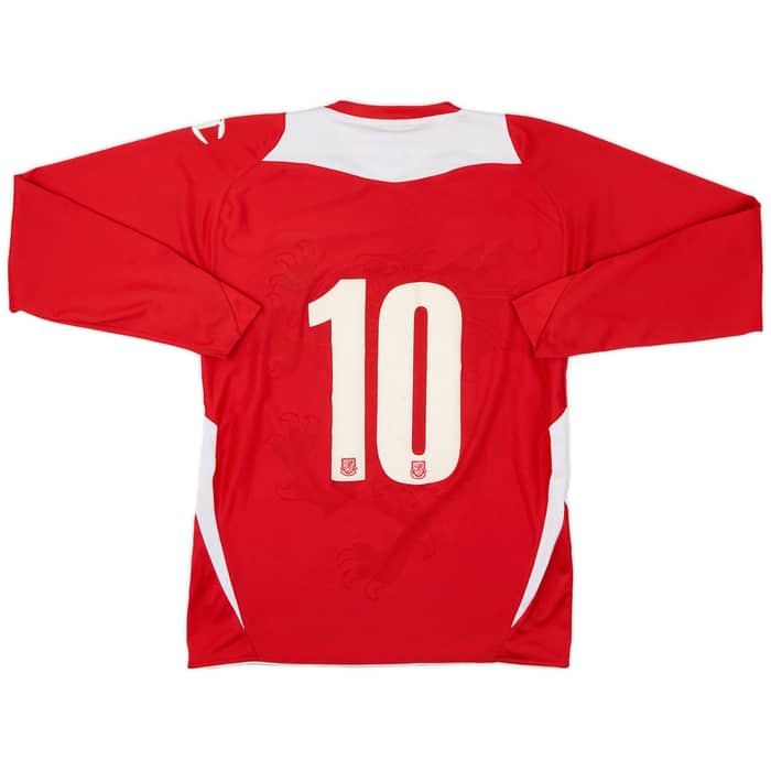 2008-10 Wales Home L/S Shirt #10 - 7/10 - (S)