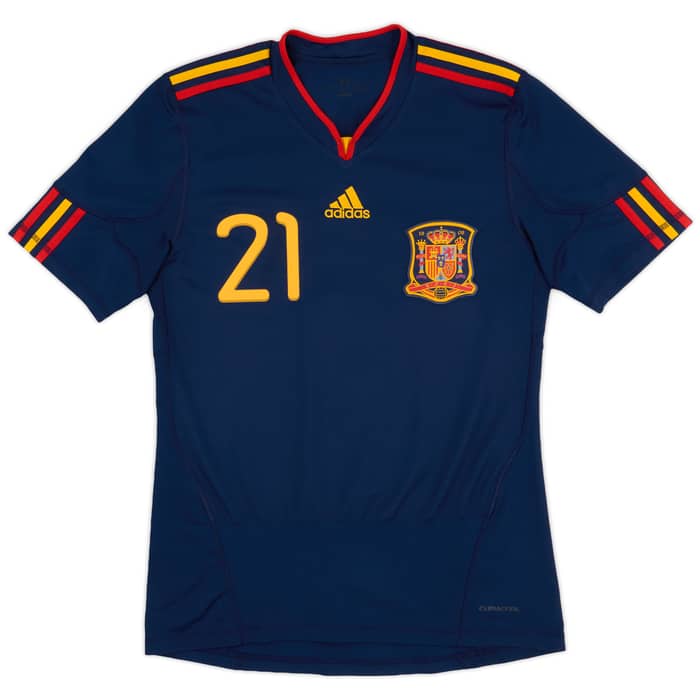 2010-11 Spain Away Shirt Silva #21 - 7/10 - (S)