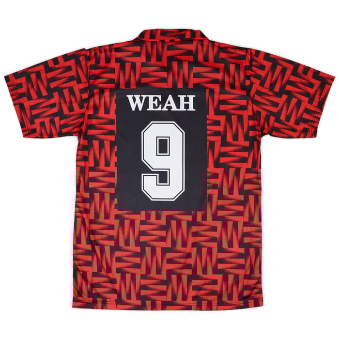 1996-97 AC Milan Graphic Shirt Weah #9 - 8/10 - (XL)