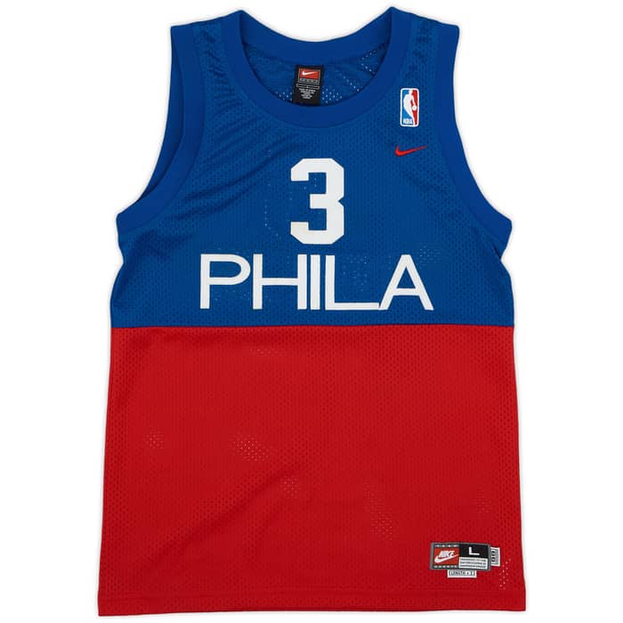 1965-66 Philadelphia 76ers Iverson #3 Nike Rewind Swingman Jersey - 8/10 - (L.Boys)