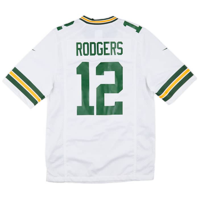2012-22 Green Bay Packers Rodgers #12 Nike Game Away Jersey (S)