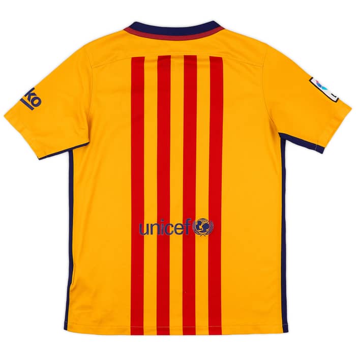 2015-16 Barcelona Away Shirt - 8/10 - (XL.Boys)
