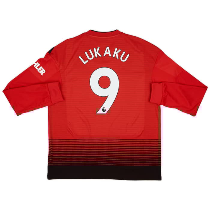 2018-19 Manchester United Home L/S Shirt Lukaku #9 (L)